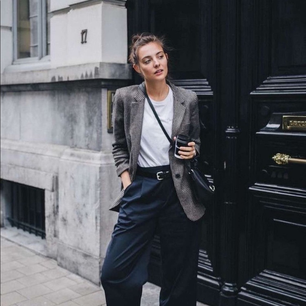 𝗡𝗪𝗧 𝗭𝗮𝗿𝗮 • Plaid Blazer
